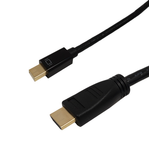 15ft Mini DisplayPort Male to HDMI Male Cable with Audio - 4K*2K 60Hz - 28AWG CL3/FT4 - Black (FN-MDP-HDMI2-15)