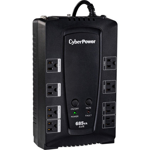 CyberPower CP685AVRG AVR UPS Series - Compact - 8 Hour Recharge - 2 Minute Stand-by - 120 V AC Input - 120 V AC Output - 8 x NEMA CP685AVRG
