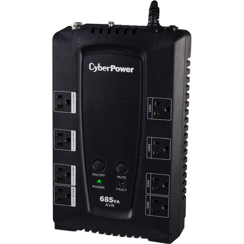 CyberPower CP685AVRG AVR UPS Series - Compact - 8 Hour Recharge - 2 Minute Stand-by - 120 V AC Input - 120 V AC Output - 8 x NEMA CP685AVRG