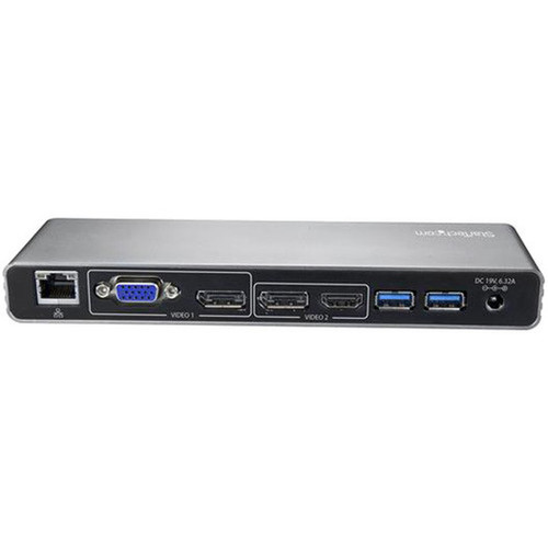 StarTechcom Dual 4K Monitor Thunderbolt 3 Dock with DisplayPort HDMI  VGA - 85W Power Delivery  Charging - Mac  Windows - Connect TB3DK2DHV