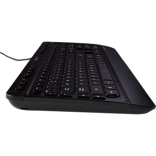 Verbatim Illuminated Wired Keyboard - Cable Connectivity - USB Type A Interface - Windows Mac OS Linux - Black 99789