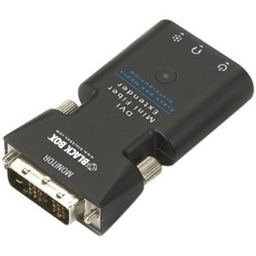 Black Box Mini Extender Receiver Only for DVI-D and Stereo Audio over Fiber - 1 Output Device - 492126 ft 1500000 mm Range - 1 x - AVX-DVI-FO-MINI-RX