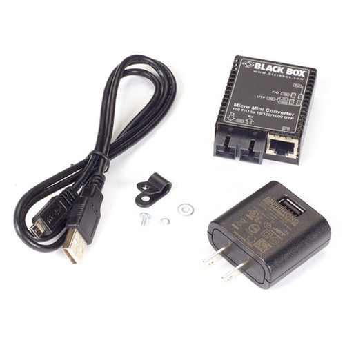 Black Box Micro Mini LMC402A TransceiverMedia Converter - 1 x Network RJ-45 - 1 x SC Ports - DuplexSC Port - Multi-mode - Fast - - LMC402A