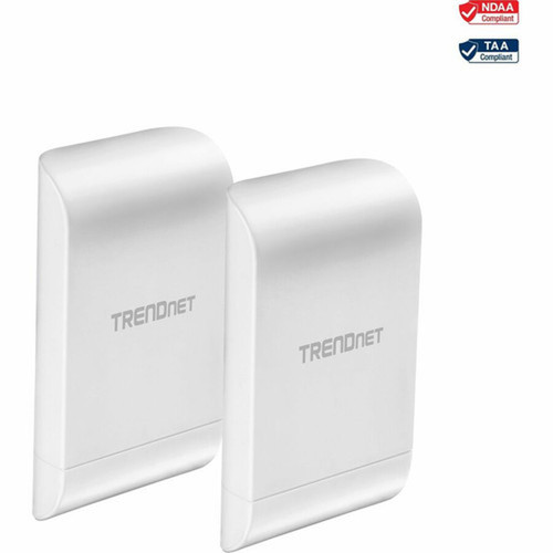 TRENDnet 10dBi Wireless N300 Outdoor PoE Pre-configured Point-to-Point Bridge Bundle Kit Two Pre-Configured Wireless N Access Points TEW-740APBO2K