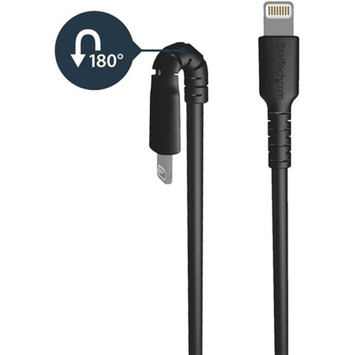 StarTechcom 1m 33 ft USB to Lightning Cable - Apple MFi Certified - Kevlar aramid fiber shelters the heavy duty Lightning cable from RUSBLTMM1MB