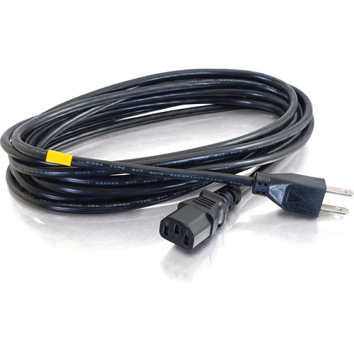 C2G 03130 6ft Universal Power Cord - 18 AWG Heavy Duty - NEMA 5-15P to IEC 60320 C13 - Black