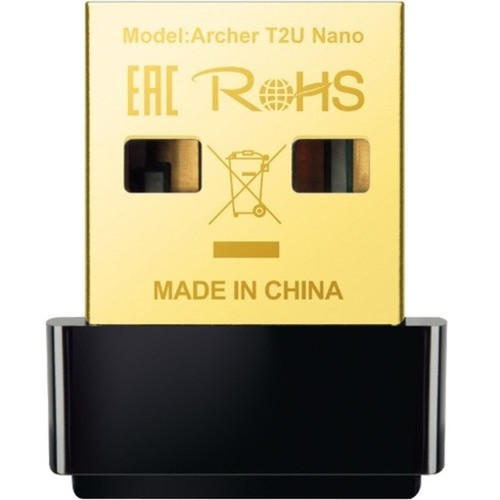TP-LINK Archer T2U Nano IEEE 80211ac - Wi-Fi Adapter for Notebook - USB 20 - 600 Mbits - 240 GHz ISM - 5 GHz UNII - External ARCHER T2U NANO