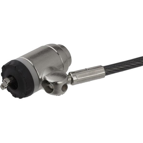 StarTechcom Keyed Cable Lock for Laptops - Push-to-LockButton - Silver Black - Zinc Alloy Steel Vinyl - 66 ft - For Notebook - LTLOCKKEY