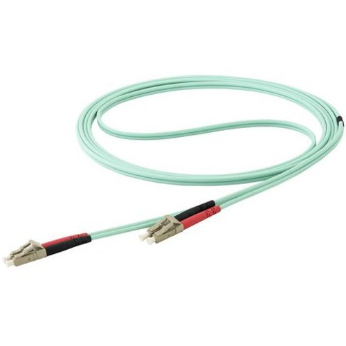 StarTech.com 10m OM4 LC to LC Multimode Duplex Fiber Optic Patch Cable- Aqua - 50/125 - Fiber Optic Cable - 40/100Gb - LSZH - LC to LC (Fleet Network)