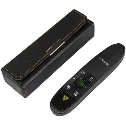 Wireless Presentation Remote with Green Laser Pointer - 90 ft 27 m - USB Presentation Clicker for Mac and Windows - Batteries - and PRESREMOTEG