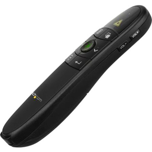 Wireless Presentation Remote with Green Laser Pointer - 90 ft 27 m - USB Presentation Clicker for Mac and Windows - Batteries - and PRESREMOTEG
