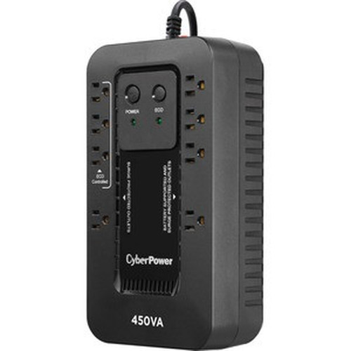 CyberPower Ecologic EC450G 450VA Compact UPS - Compact - 8 Hour Recharge - 2 Minute Stand-by - 120 V AC Input - 120 V AC Output - 8 x EC450G