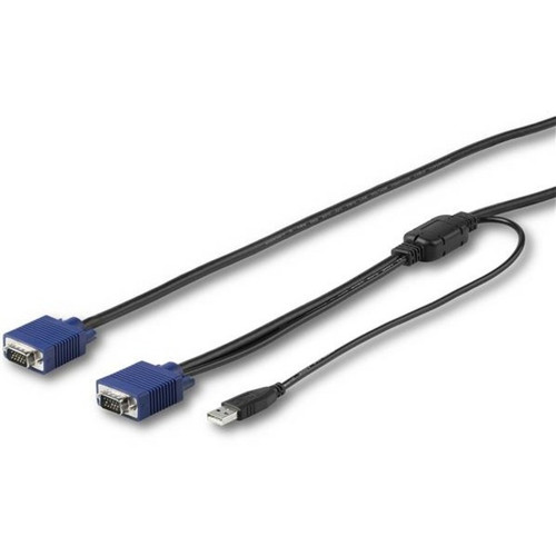 StarTech.com 15 ft. (4.6 m) USB KVM Cable for StarTech.com Rackmount Consoles - VGA and USB KVM Console Cable (RKCONSUV15) - 15.1 ft - (Fleet Network)