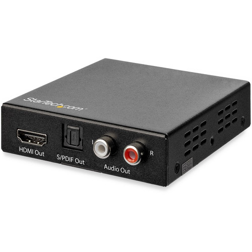 StarTech.com 4K HDMI Audio Extractor with 40K 60Hz Support - HDMI Audio De-embedder - HDR - Toslink Optical Audio - Dual RCA Audio - - (Fleet Network)