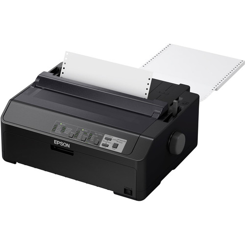 Epson LQ-590II NT 24-pin Dot Matrix Printer - Monochrome - 584 cps Mono - USB - Parallel - Serial - Fast Ethernet C11CF39202