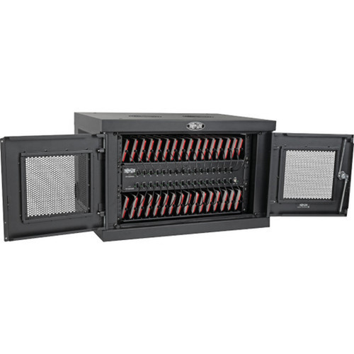 Tripp Lite CSD32USB 32-Device USB Charging Station for Smartphones Black - Desktop Wall Mountable - Steel - Black CSD32USB