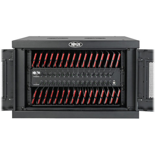 Tripp Lite CSD32USB 32-Device USB Charging Station for Smartphones Black - Desktop Wall Mountable - Steel - Black CSD32USB