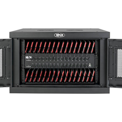 Tripp Lite CSD32USB 32-Device USB Charging Station for Smartphones Black - Desktop Wall Mountable - Steel - Black CSD32USB