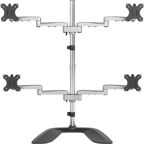StarTechcom Quad Monitor Stand - Desktop VESA 4 Monitor Arm up to 32 Screens - Ergonomic Articulating Pole Mount - Adjustable - - 4 ARMQUADSS