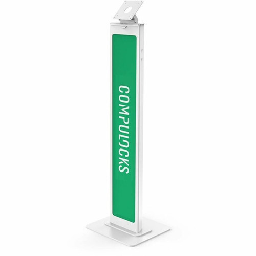 Compulocks Brandable VESA Mount Security Floor Stand - Tiltable display Floor Stand - Floor Stand - Aluminum - White 140W