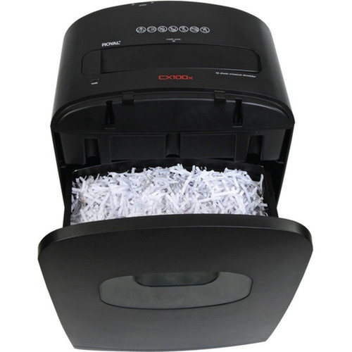Royal CX100x Medium Duty Shredder - Non-continuous Shredder - Cross Cut - 10 Per Pass - for shredding Credit Card Paper Staples - x 29171Y
