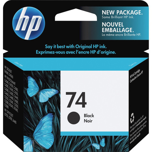 HP 74 Original Ink Cartridge - Single Pack - Inkjet - Standard Yield - 200 Pages - Black - 1 Each (Fleet Network)