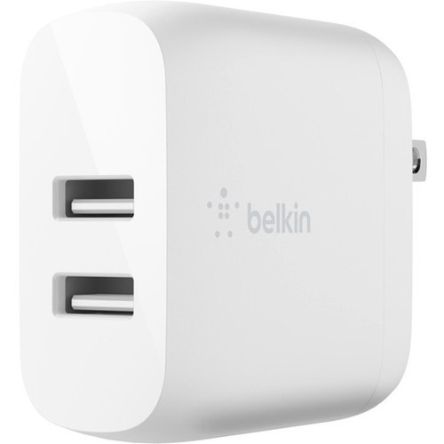 Belkin BOOSTuarrCHARGE Dual USB-A Wall Charger 24W - 480 A Output WCB002DQWH