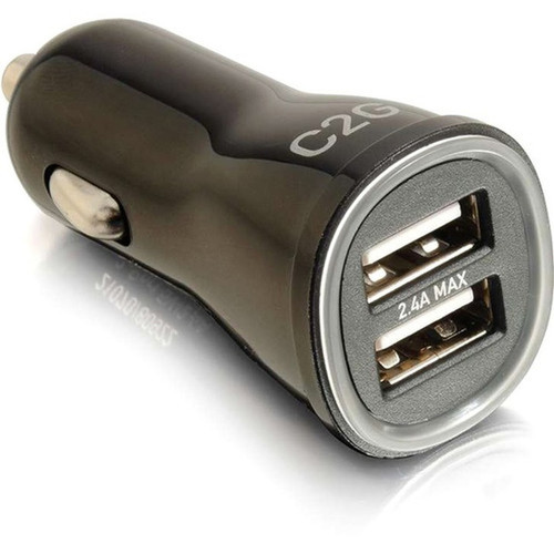 C2G Smart 2-Port USB Car Charger 24A Output - 12 V DC 24 V DC Input - 5 V DC240 A Output 21070