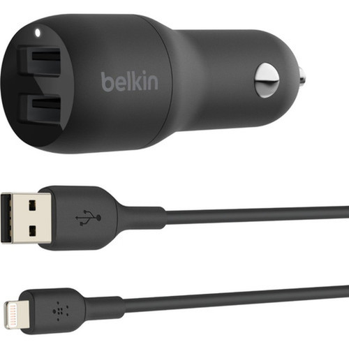 Belkin BOOSTuarrCHARGE Auto Adapter - 5 V DC480 A Output CCD001bt1MBK