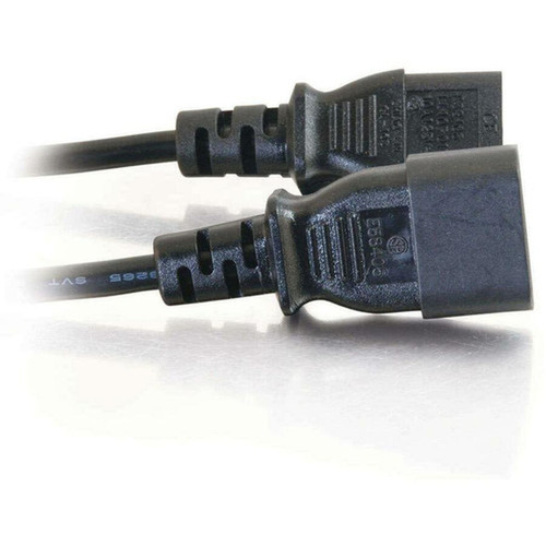 C2G 3ft 16 AWG 250 Volt Computer Power Extension Cord IEC320C14 to IEC320C13 - For Computer Monitor Scanner Printer - 250 V AC  29966