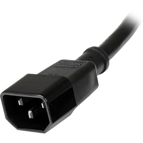 StarTechcom 3 ft 14AWG Computer Power Cord Extension - C14 to C13 Power Cable - 3ft - IEC 60320 C13 - IEC 60320 C14 250V AC - 15A - PXT100143