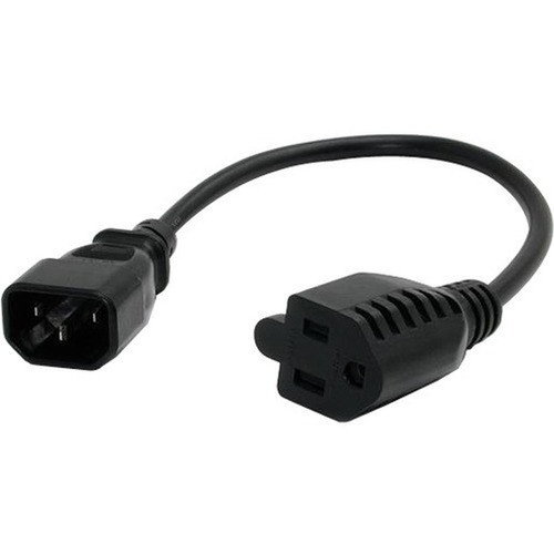 StarTechcom 1 ft Computer Power Cord - 10-Pack - For Computer Monitor Printer - 125 V AC  10 A - Black - 1 ft Cord Length - North PAC10010PK