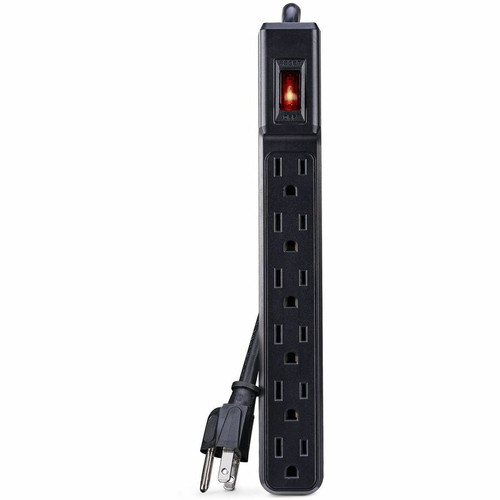 CyberPower GS608B 6-Outlet Power Strip - NEMA 5-15P - 6 x NEMA 5-15R - 8 ft Cord - Black (Fleet Network)