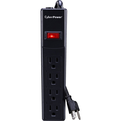 CyberPower CSB404 Essential 4-Outlets Surge Suppressor 4FT Cord - Plain Brown Boxes - 4 - 450 J - 125 V AC Input - 125 V AC Output - (Fleet Network)