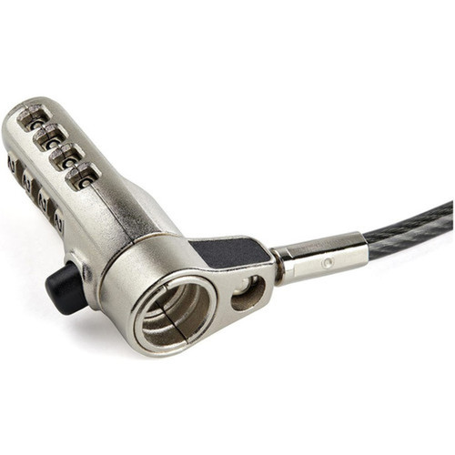 StarTechcom 65 2m 3-in-1 Universal Laptop Cable Lock - 4-Digit Combination Security Lock for K-Slot Nano  Wedge Slot - 65ft w LTULOCK4D