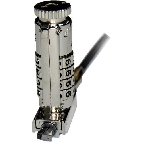 Noble TZ07T Resettable Combination Wedge Lock - 5.9 ft (1.80 m) Cable - Resettable - 4-digit - Combination Lock - Silver - PVC Coated (Fleet Network)