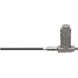 Noble TZ07T Resettable Combination Wedge Lock - 5.9 ft (1.80 m) Cable - 4-digit - Silver - PVC Coated