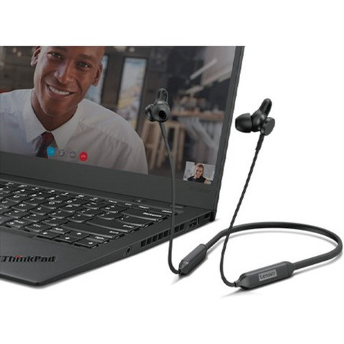 Lenovo Bluetooth In-Ear Headphones - Stereo - Wireless - Bluetooth - 328 ft - 32 Ohm - 20 Hz - 20 kHz - Earbud Behind-the-neck - - - 4XD1B65028
