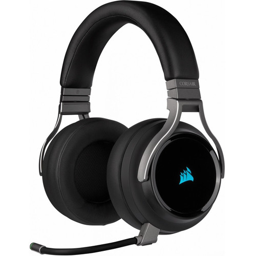 Corsair VIRTUOSO RGB WIRELESS High-Fidelity Gaming Headset - Carbon - Stereo - Mini-phone (3.5mm) - Wired/Wireless - 60 ft - 32 Ohm - (Fleet Network)