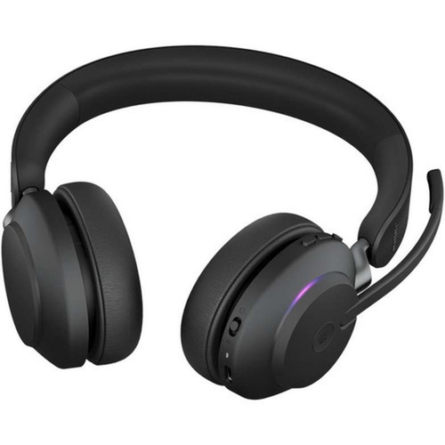 Jabra Evolve2 65 Headset With Charging Stand - Stereo - USB Type A - Wireless - Bluetooth - Over-the-head - Binaural - Supra-aural - 26599-989-989