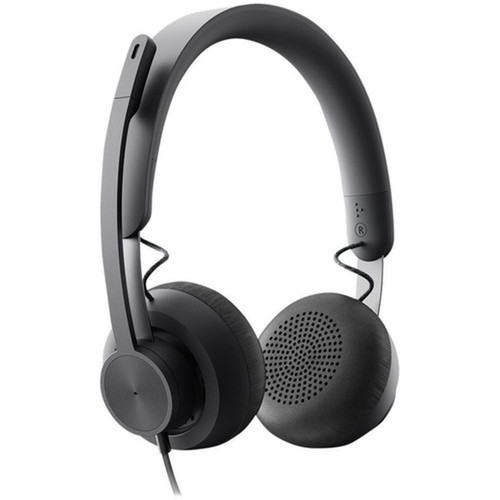 Logitech Zone Headset - Stereo - USB Type C - Wired - 32 Ohm - 20 Hz - 16 kHz - Over-the-head - Binaural - Circumaural - 62 ft Cable 981-000871