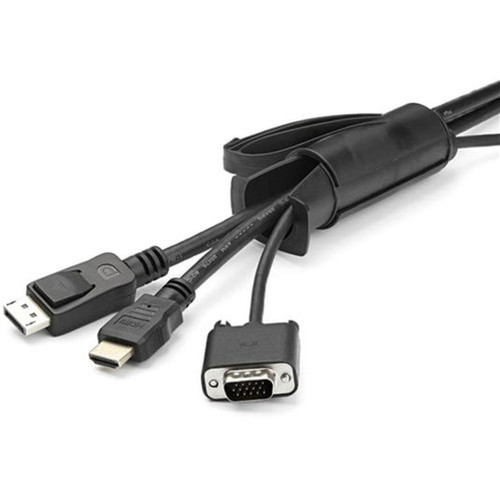 StarTechcom Cable-Management Sleeve - Black - 1 Pack - Polyethylene CMSCOILED4