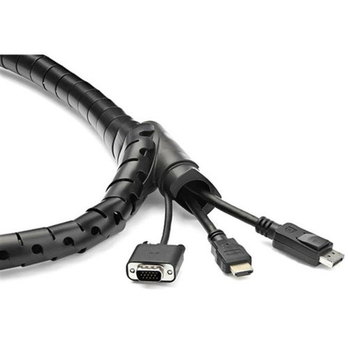 StarTechcom Cable-Management Sleeve - Black - 1 Pack - Polyethylene CMSCOILED4
