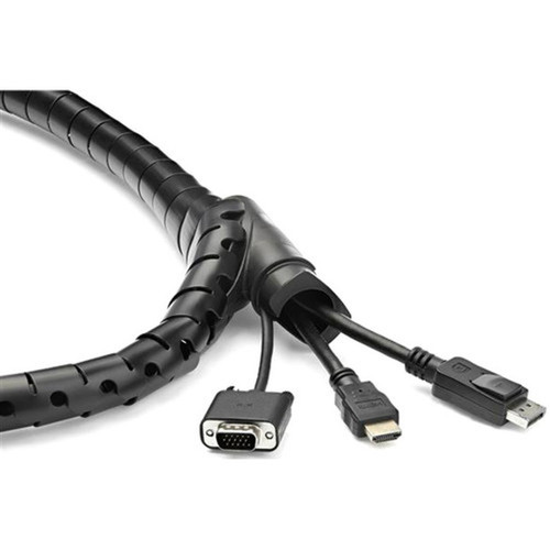 StarTechcom Cable-Management Sleeve - Black - 1 Pack - Polyethylene CMSCOILED