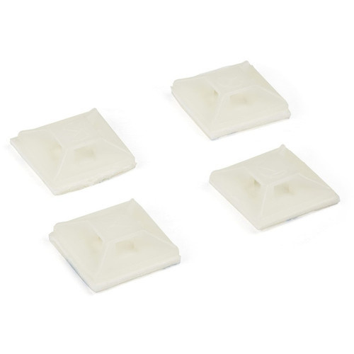 StarTechcom 100 Pack Cable Tie Mounts with Adhesive Tape for 013in 32mm Wide Ties - NylonPlastic Zip Tie Mounts - 94V-2 Fire  - CBMCTM1