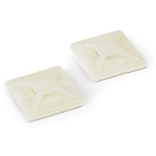 StarTechcom 100 Pack Cable Tie Mounts with Adhesive Tape for 018in 46mm Wide Ties - NylonPlastic Zip Tie Mounts - 94V-2 Fire  - CBMCTM2