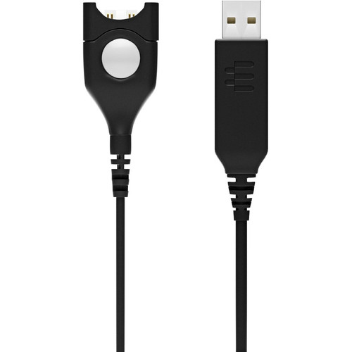 EPOS | SENNHEISER Adapter Cable USB to ED USB-ED 01 - 7.2 ft Easy Disconnect/USB Audio/Data Transfer Cable for Audio Device, Headset, (Fleet Network)