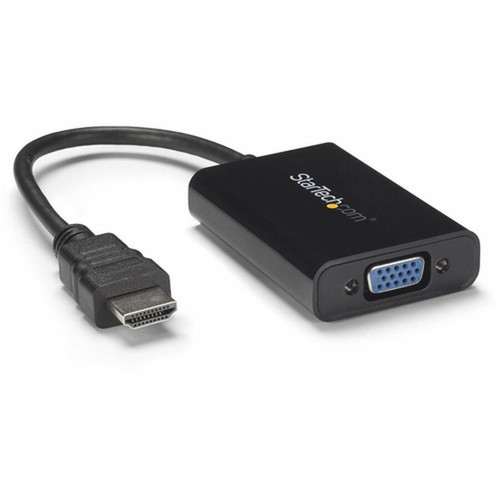 StarTechcom HDMI to VGA Adapter - With Audio - 1080p - 1920 x 1080 - Black - HDMI Converter - VGA to HDMI Monitor Adapter - Convert - HD2VGAA2