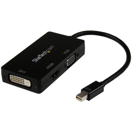StarTech.com Mini DisplayPort Adapter - 3-in-1 - 1080p - Monitor Adapter - Mini DP to HDMI / VGA / DVI Adapter Hub - Connect a Mini PC (Fleet Network)