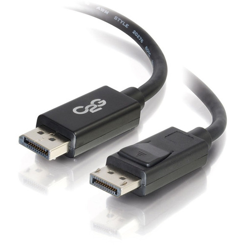 C2G 15ft DisplayPort Cable with Latches 8K UHD M/M - Black - 15 ft DisplayPort A/V Cable for Notebook, Monitor, Audio/Video Device, - (Fleet Network)